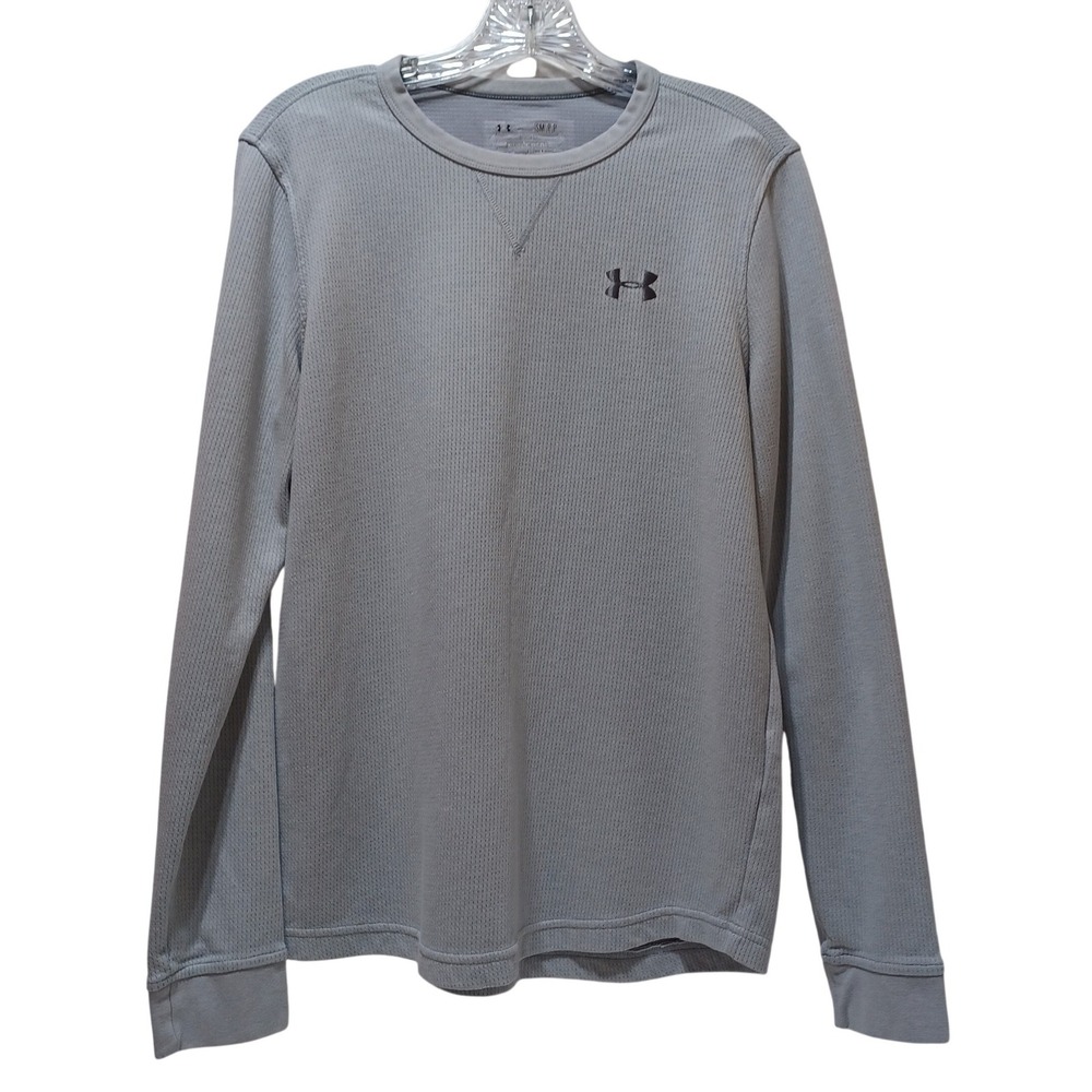 Under Armour Mens S ColdGear Thermal Waffle Crew Long Sleeve Shirt Performance